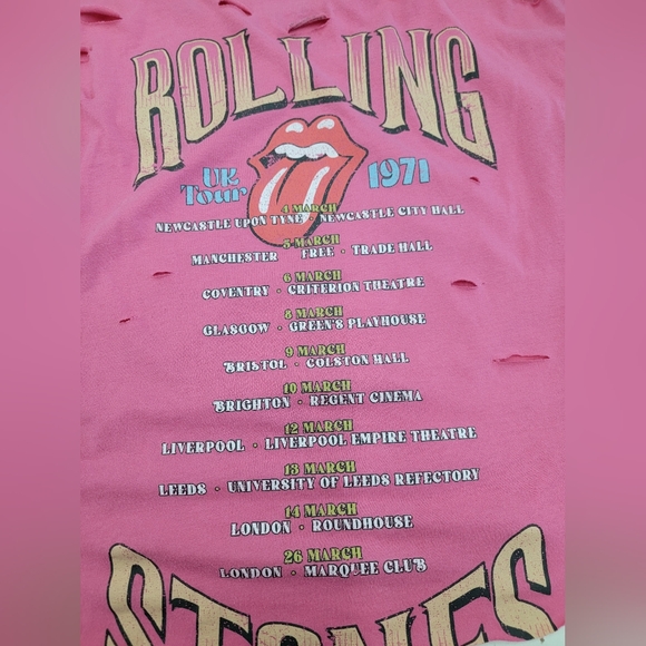 The Rolling Stones Fringe Concert Tee Upcycled - Picture 4 of 10